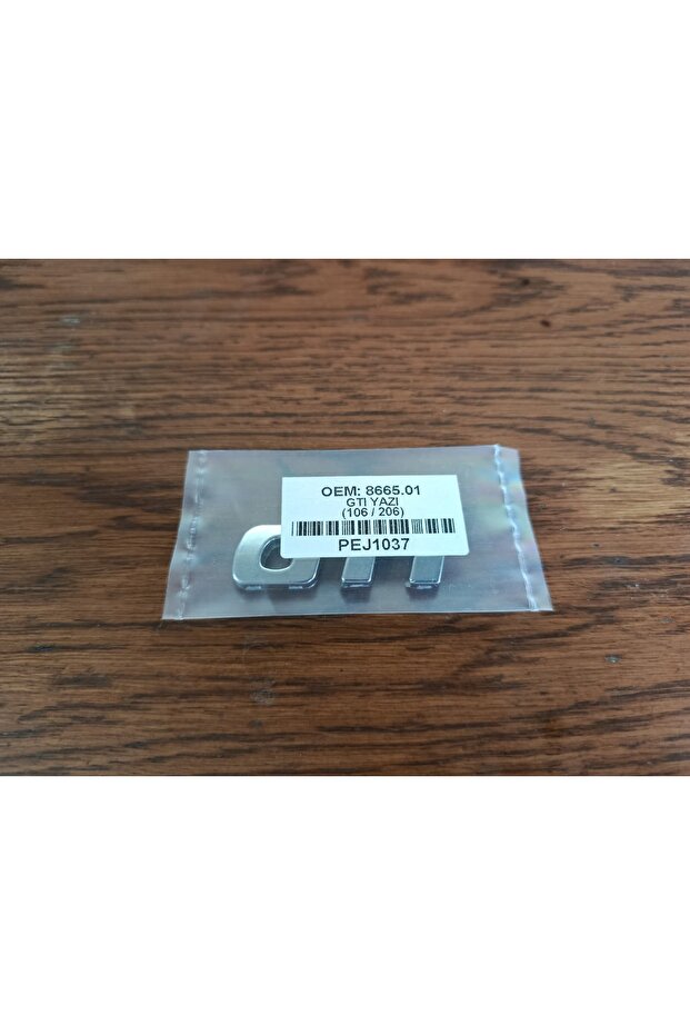 Pejo 106 206 Compatible Gti Lettering Chrome Trunk Fender Emblem Oem: 8665.01 Auto Accessory