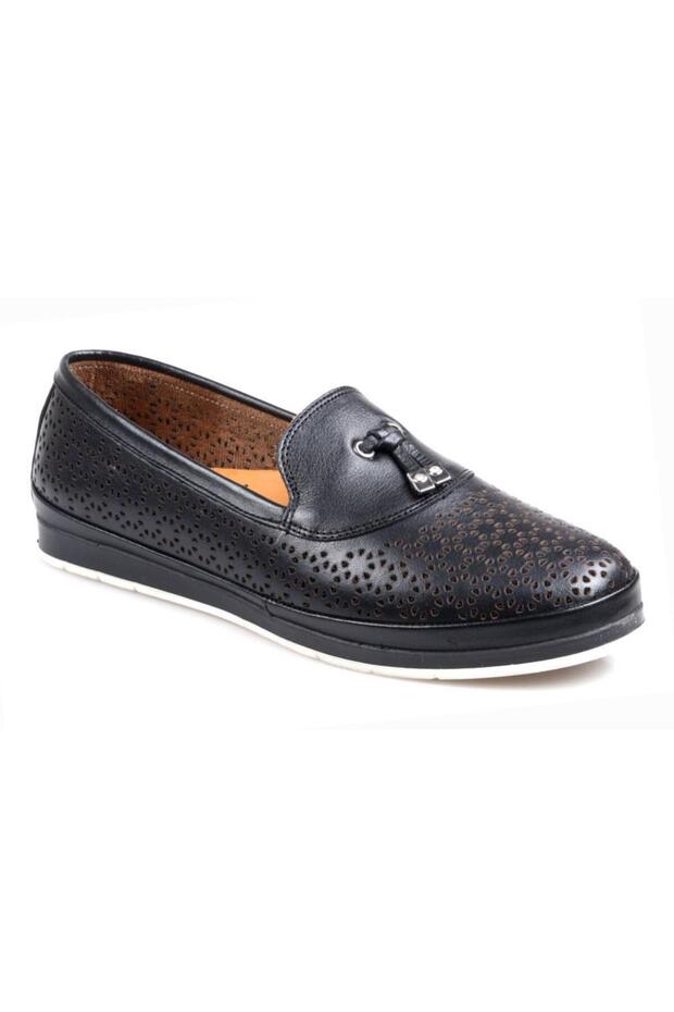 Ortapedik Comfort Black Genuine Leather Shoes