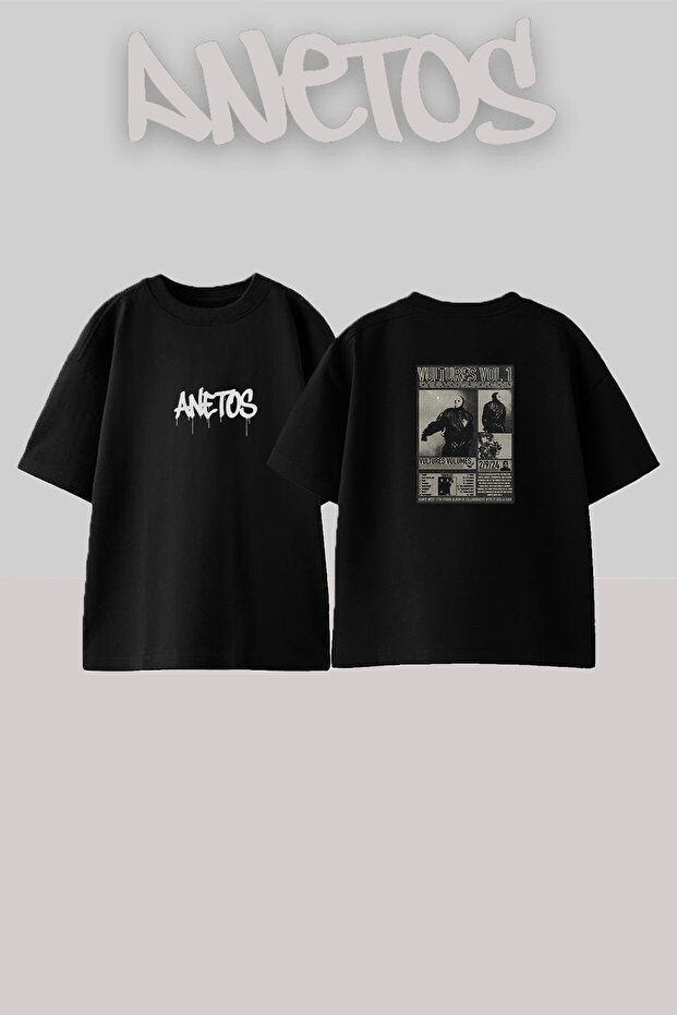Jason Mask Design Printed Unisex Oversize Black Tshirt