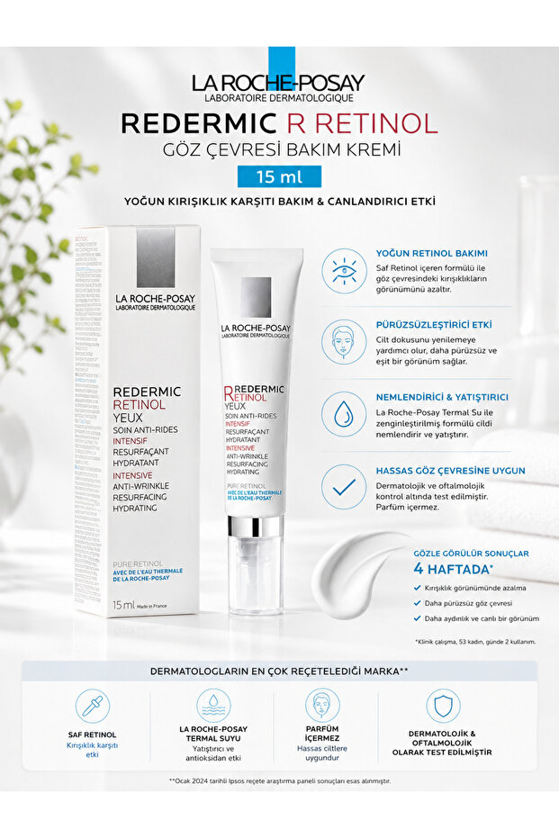 Intensive Repairing and Moisturizing Eye Cream Against Wrinkles and Lines Around the Eyes 15ml