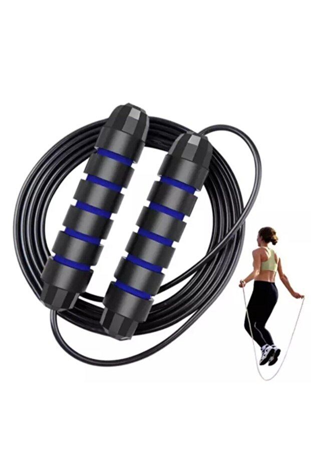 Steel Black 3 Meter Long Adjustable Jump Rope