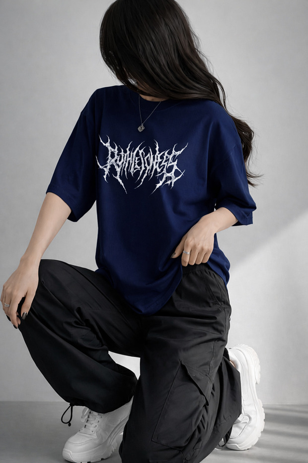 -Unisex 100% Cotton Printed Oversize T-Shirt Women's Casual Comfortable
