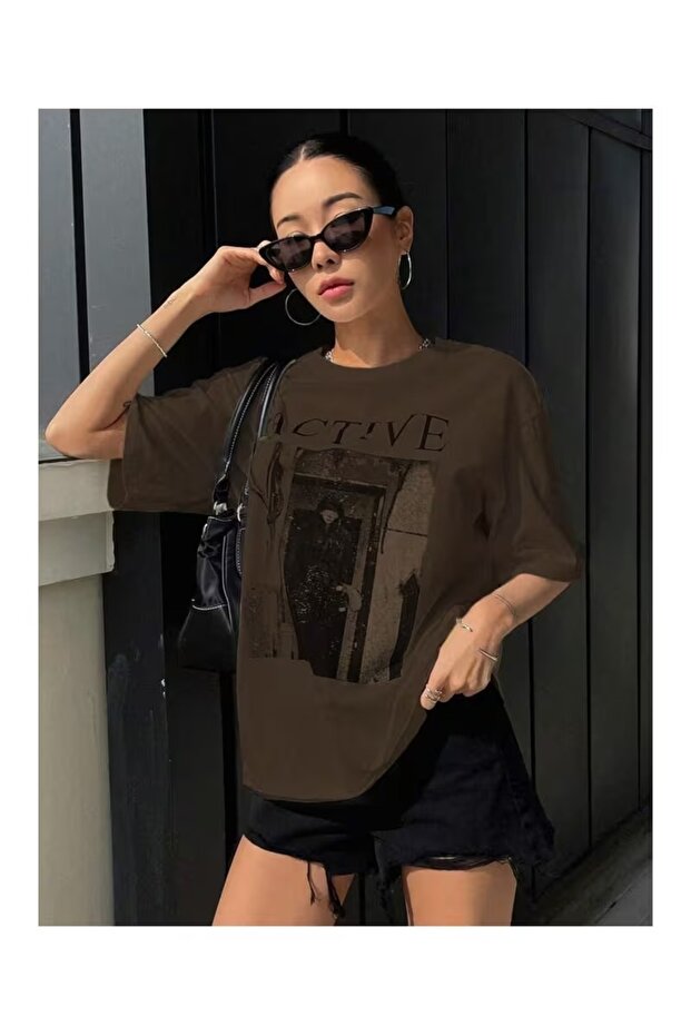 Women's printed oversized t-shirt