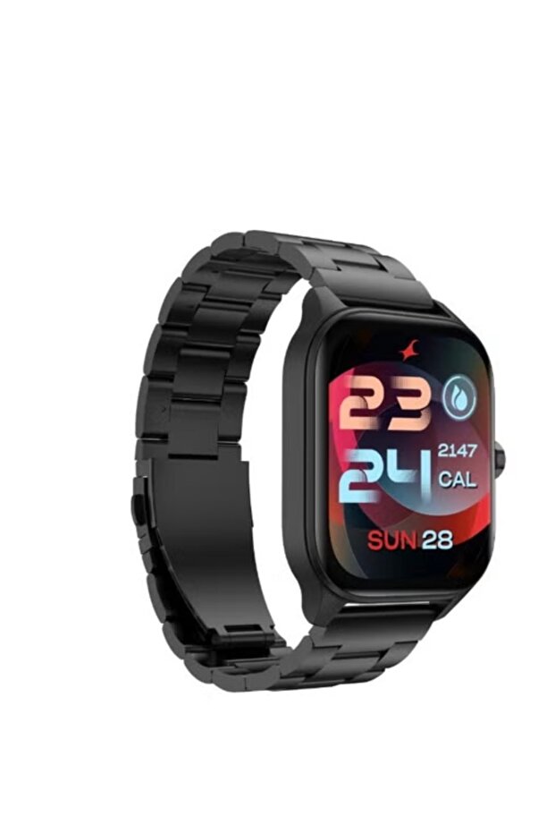 Smart Vivid Bluetooth Smartwatch – 1.97” Super AMOLED Display, Adaptive Display, Black Metal Strap