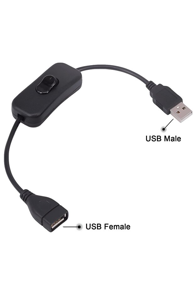 کیبل USB مع مفتاح تشغيل ايقاف وتحكم في الطاقة USB On-off switch