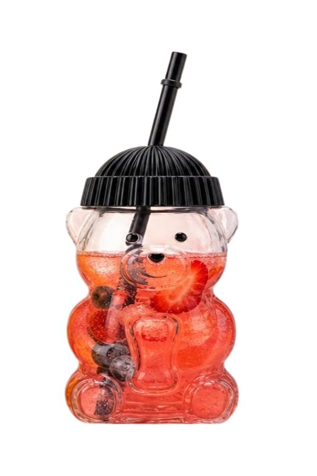 Cute Bear Shaped Glass Cup