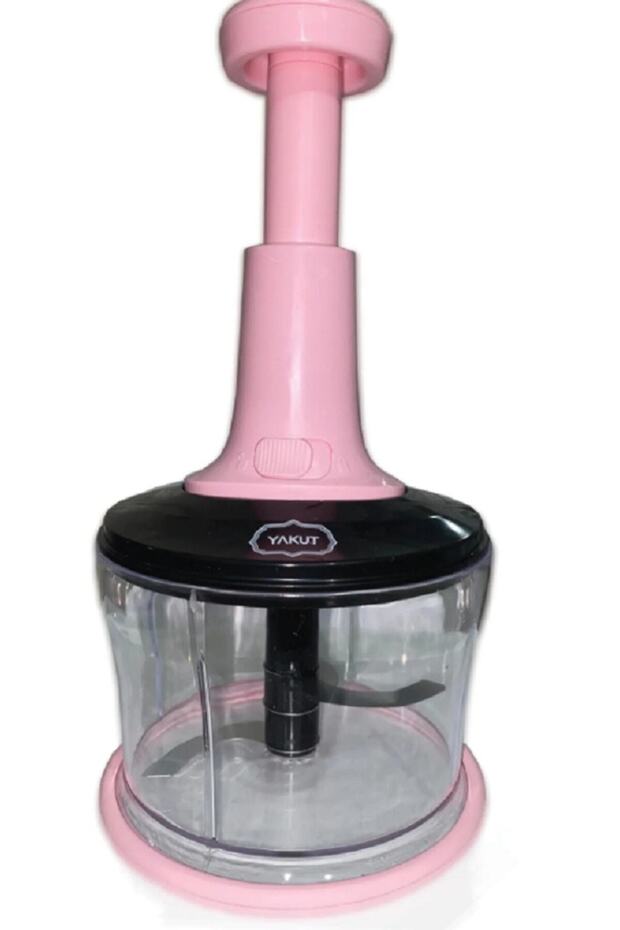 Pink Stainless Steel Blade Top-Press Rondo and Vegetable Chopper