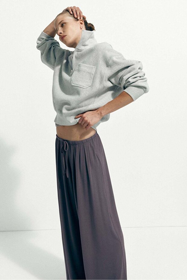 Jersey drawstring trousers