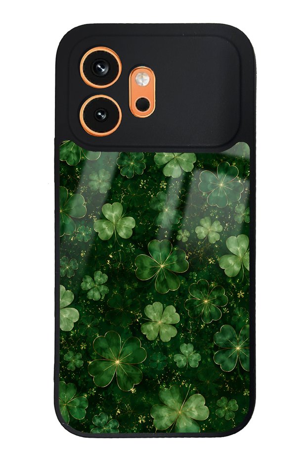 Honor 600 Emerald Lucky Clover Design Glossy Phone Case