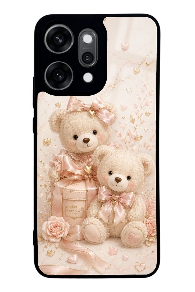 Oppo Reno 14 Pro Sweetheart Teddy Design Glossy Phone Case