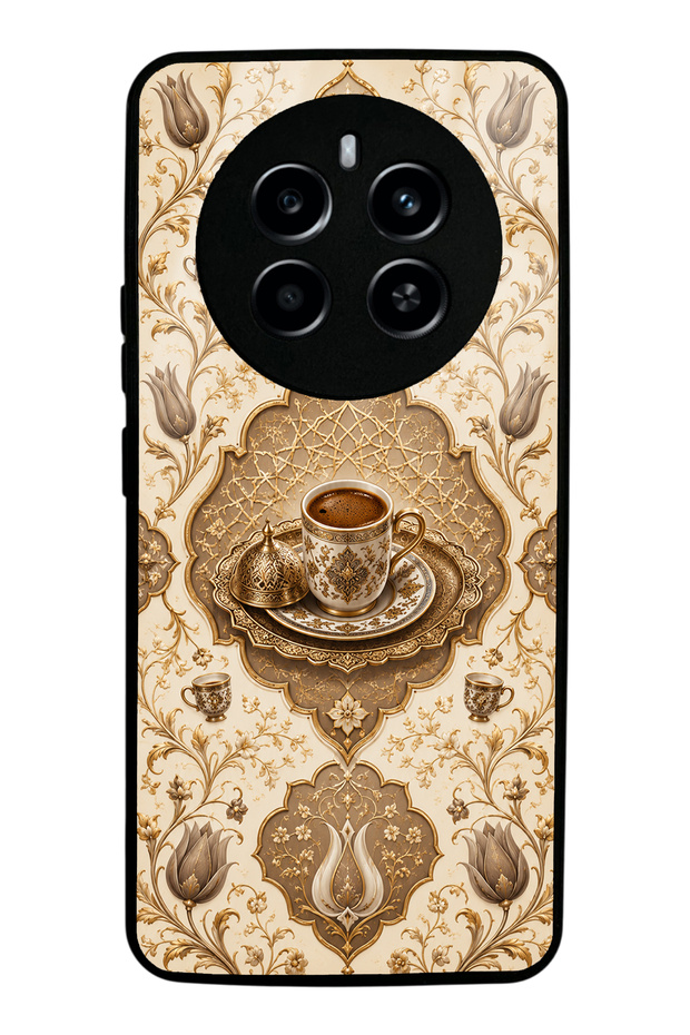 Realme 12 Pro Plus Ivory Ottoman Coffee Design Glossy Phone Case