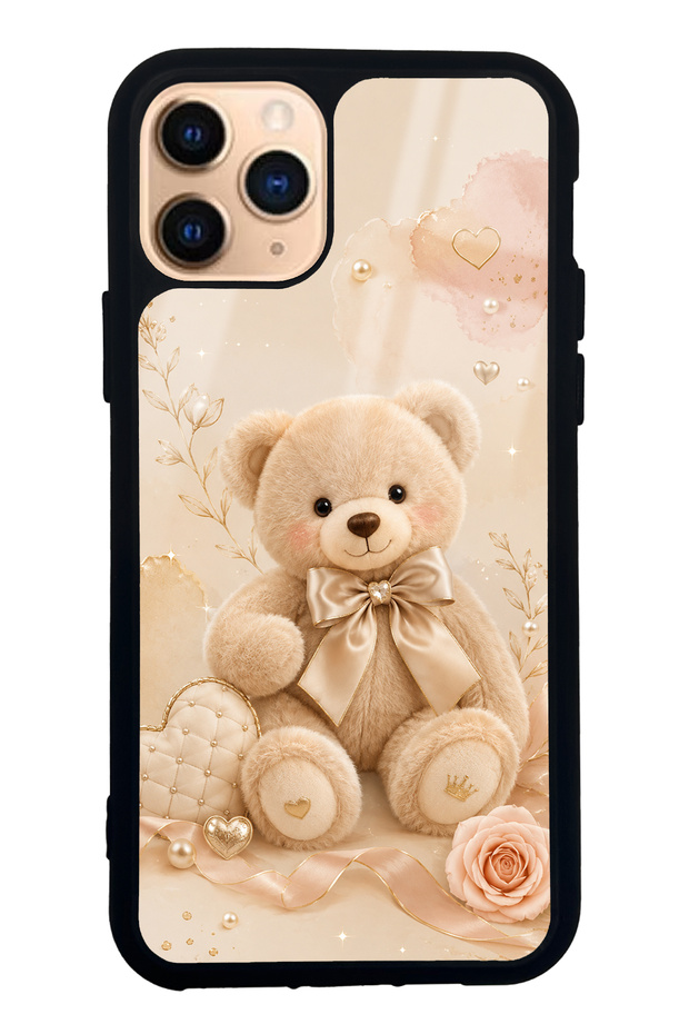 iPhone 11 Pro Pearl Teddy Design Glossy Phone Case