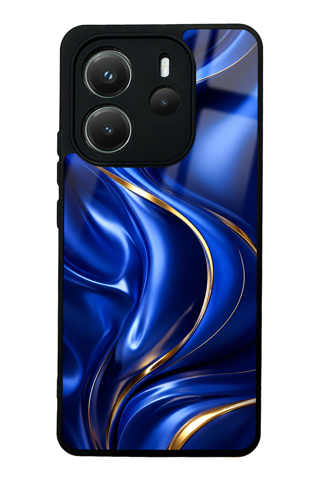 Xiaomi Redmi Note 14 4g Royal Sapphire Flow Design Glossy Phone Case