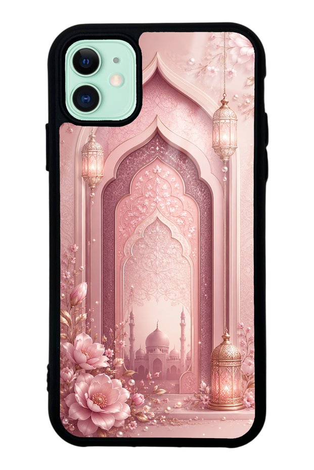 iPhone 11 Blush Palace Garden Design Glossy Phone Case