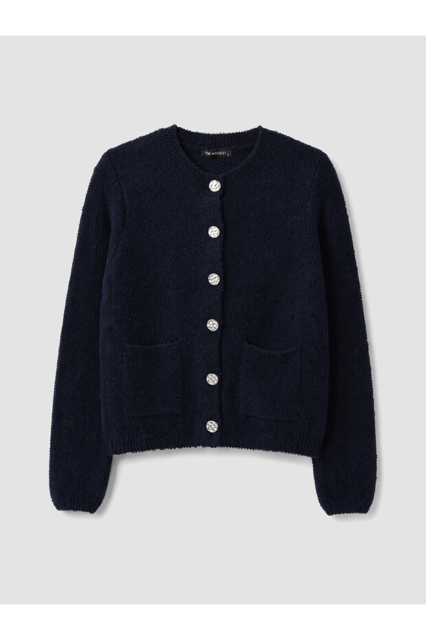 Özmarka New Season Crew Neck Women's Cardigan