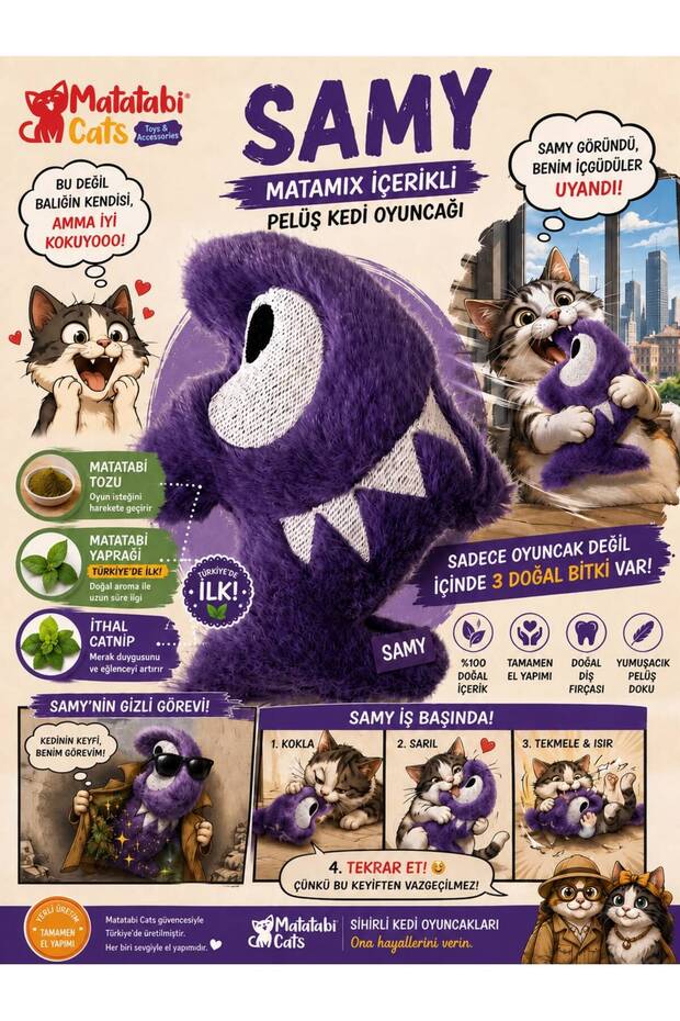 Matamix | Samy Plush Cat Toy Durable, Fun Toy for Cats