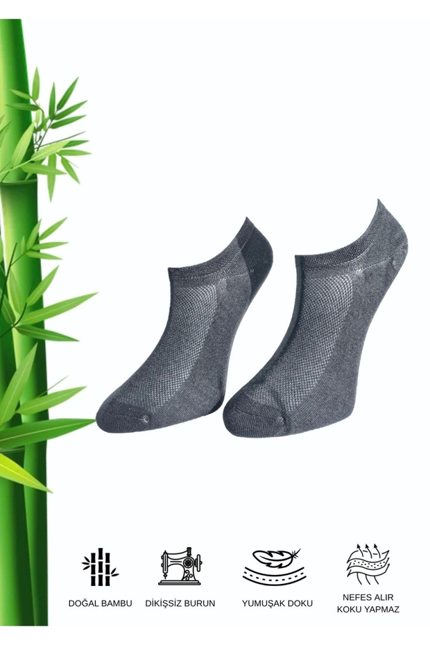 6 Çift Kadın Çorap Bambu Sneaker