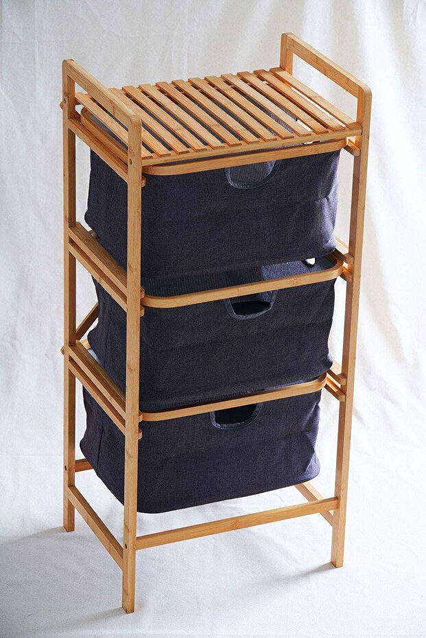 Bamboo 3-Tier Multi-Purpose Basket