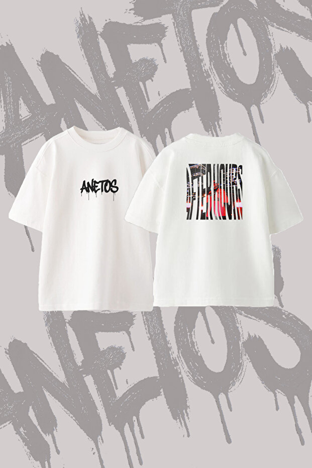 The Weeknd Afterhours Design Back Printed Cotton White Oversize T-Shirt