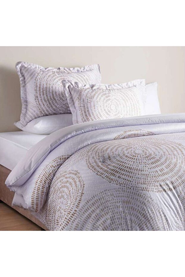 Stanford 3-piece Tencel Printed Full Comforter Set 160x240cm - Beige