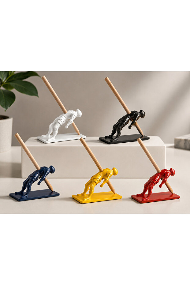 Pen Holder with Knight Figure 3D Printing Decorative Desktop Pen Holder Office Ornament