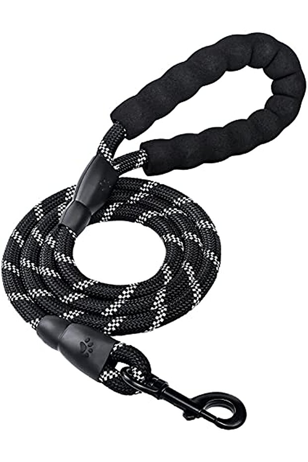 5 Ft Strong Dog Leash With Comfortable Padded Handle And Highly Reflective Threads Dog Leashes For Medium And Large Dogs