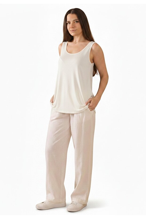 Relaxed Fit Soft Textured Knitted Undershirt