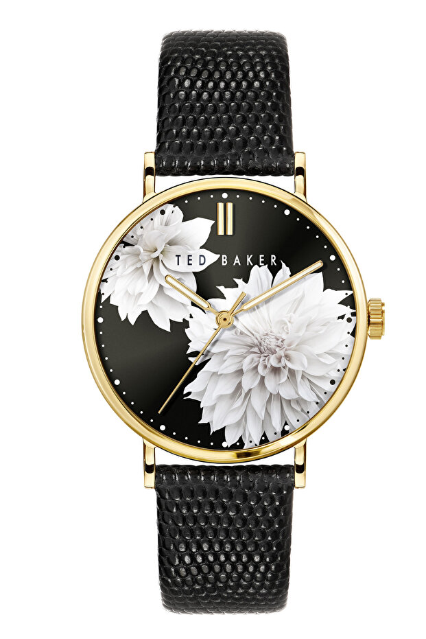 Stainless Steel Quartz Womens Watch with Leather Strap