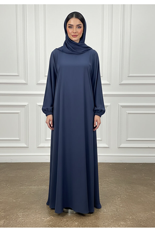 Minimalist Cuffed Sleeve Flowing Abaya-891