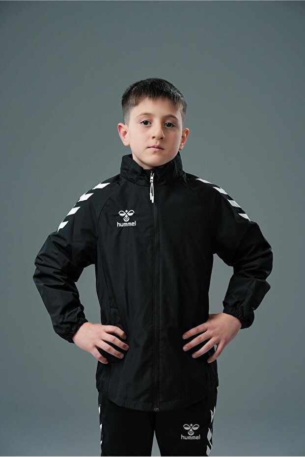 Line Raincoat Black Child