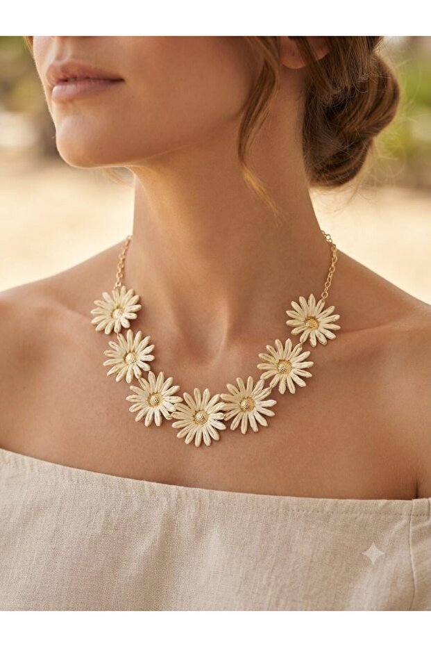 Wicker Flower Necklace