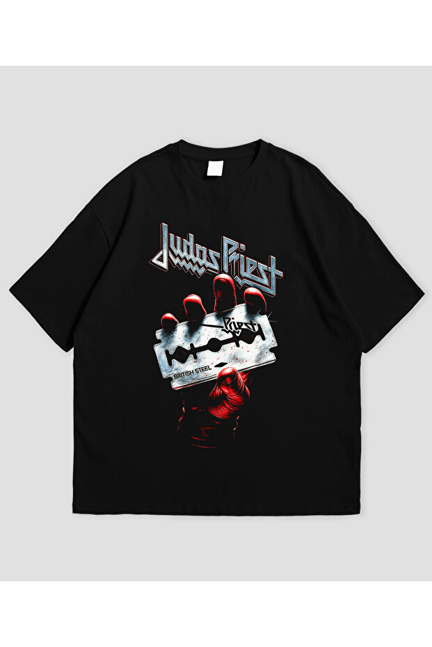 تي شيرت مطبوع عليه Judas Priest للجنسين مقاس كبير