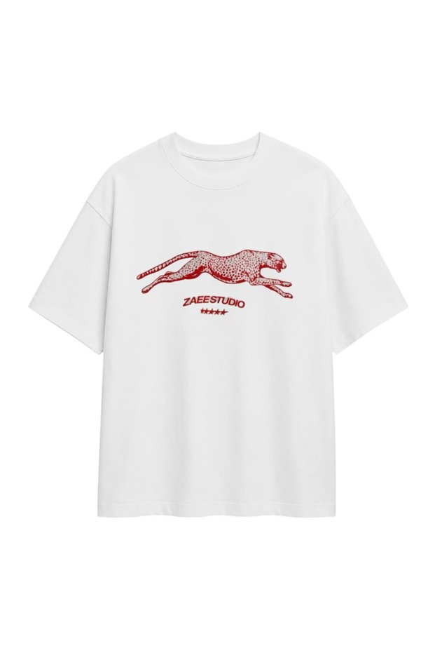 Cheetah Printed Oversize T-Shirt