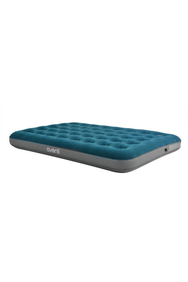Double Inflatable Air Mattress, Foot Pump, 191x137x22cm, 200kg