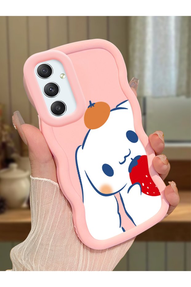 Samsung Galaxy A34 5g Compatible Case Camera Protector Pink Silicone Couple Phone Case Stripe Pattern