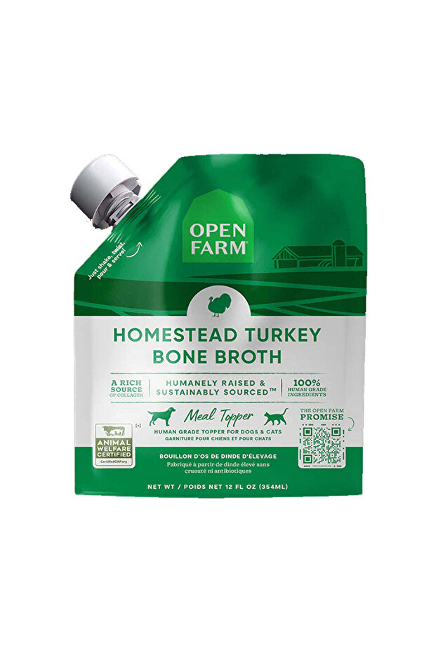 Farm Homestead Turkey Bone Broth Meal Topper for Dogs & Cats 12OZ