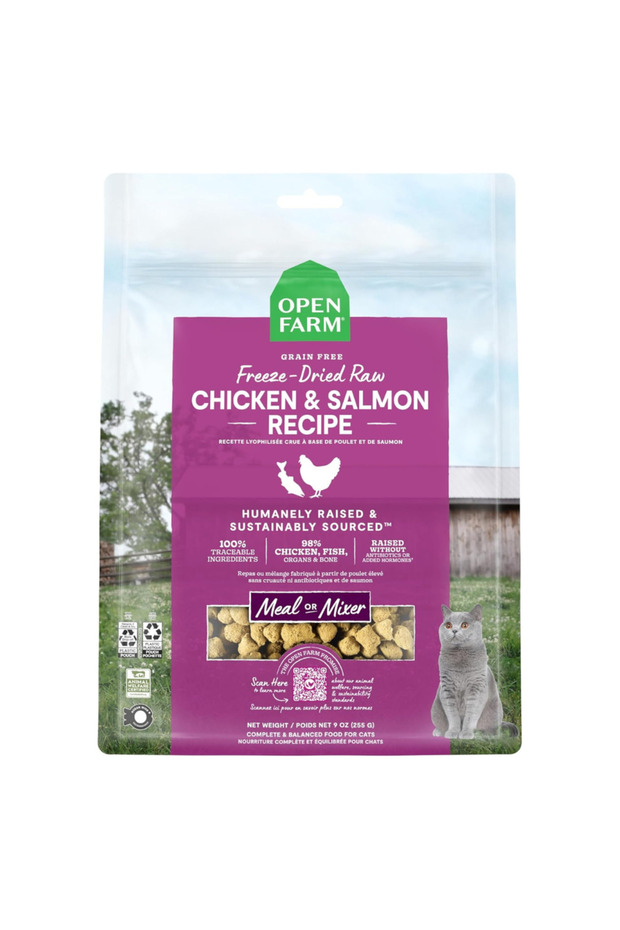 Farm Freeze Dried Raw Chicken & Salmon Morsels Dry Cat Food 99G