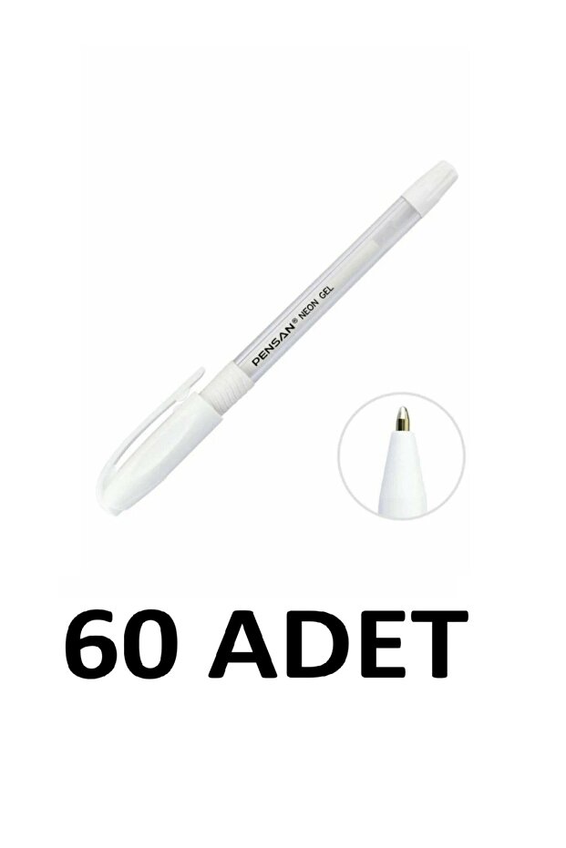 60 قطعة قلم جل نيون 1.0 ملم أبيض