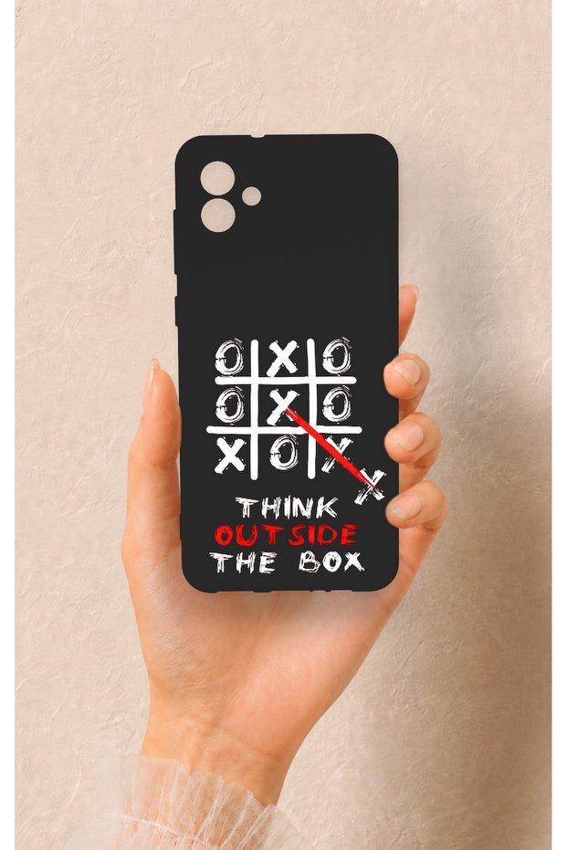 Samsung A04 Compatible Out Side the Box Patterned Silicone Case