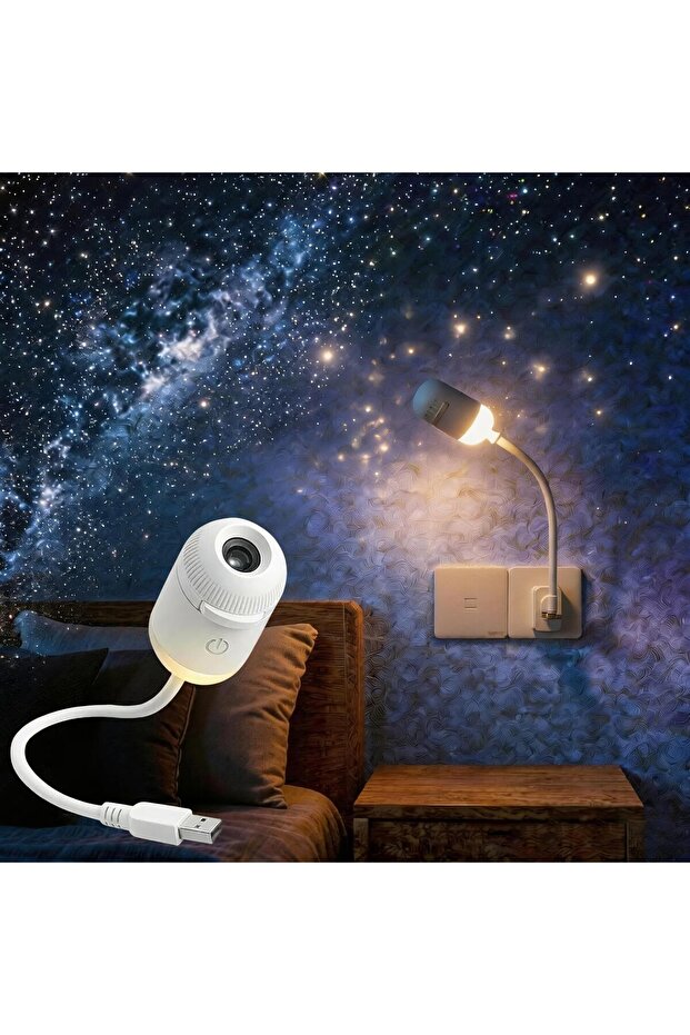 Galaxy Star Projector Night Light With Film Starry Sky with 7Lens