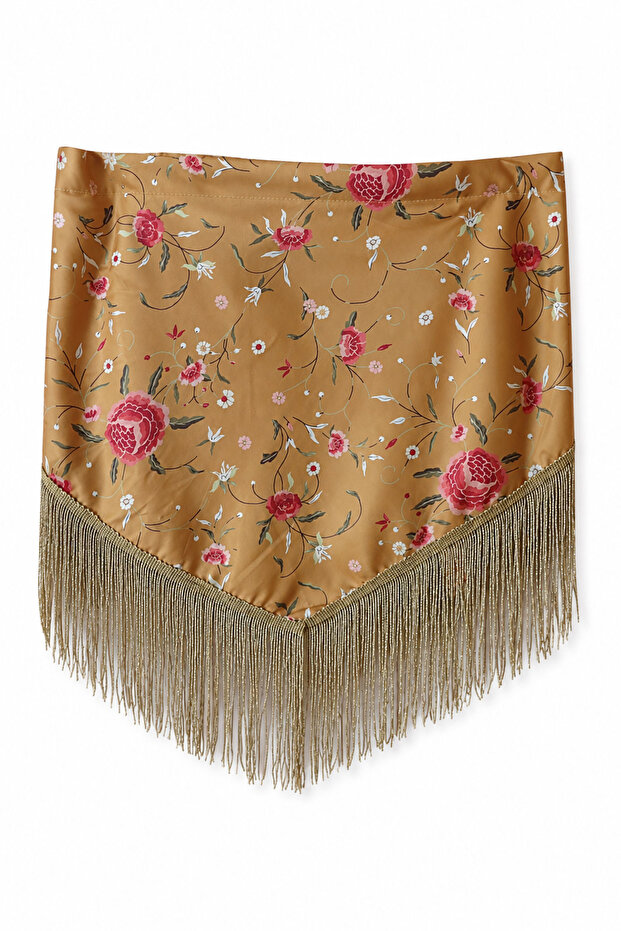 Flower Patterned Tassel Blouse