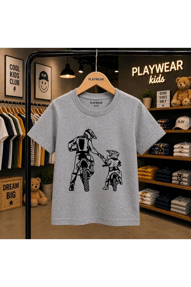 Moto Sport Printed 100% Children's Unisex T-Shirt 5 6 -7 8-9 10 -11 12 Years Old