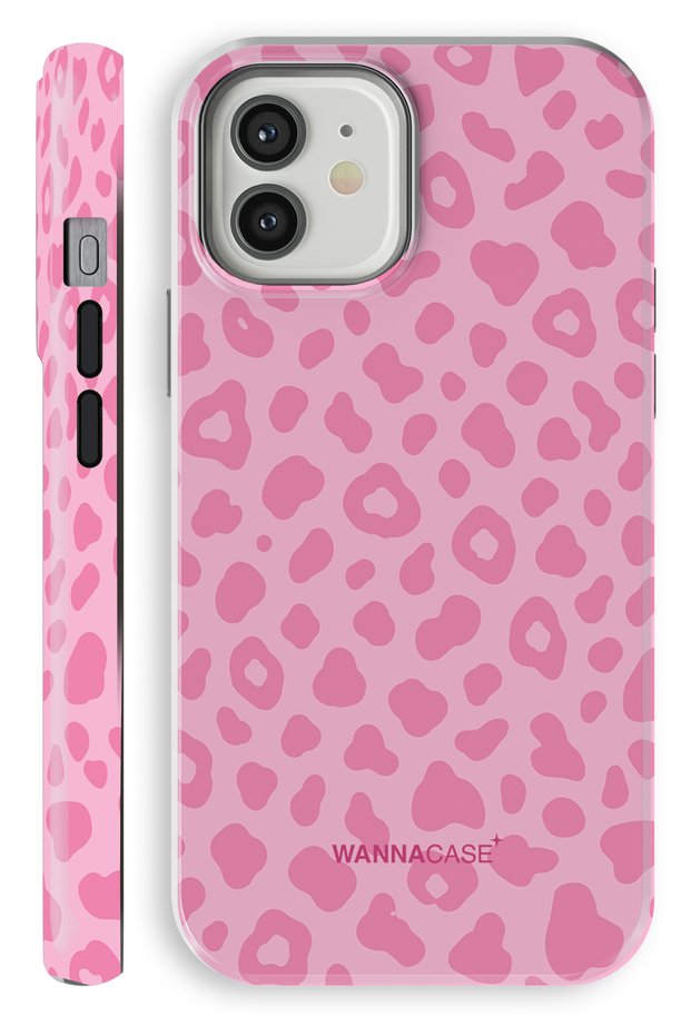 iPhone 12 Pro Pink Leopard Double Layer Essential Tough Phone Case