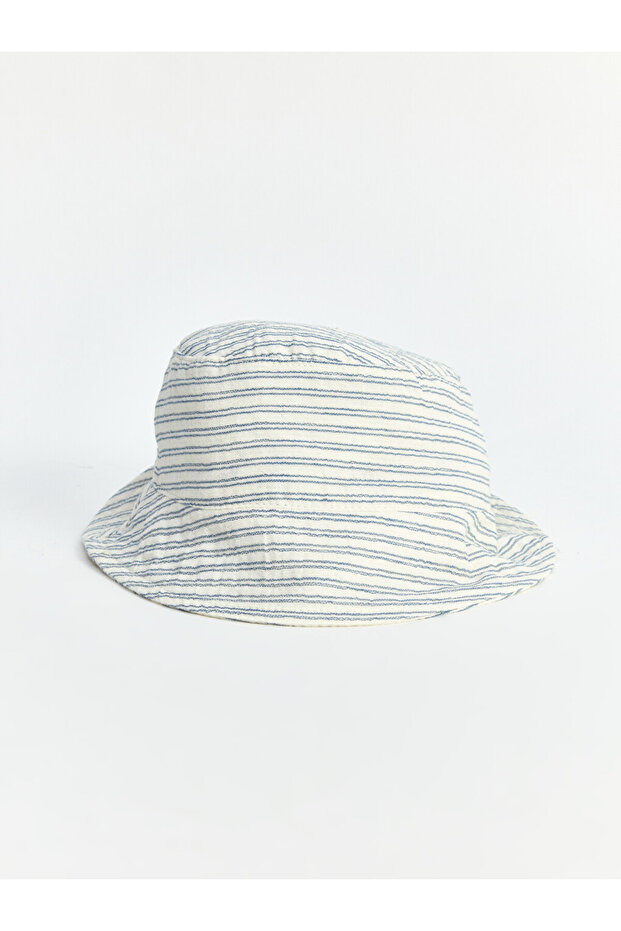 Özmarka New Season Blue Striped Baby Boy Fedora Hat