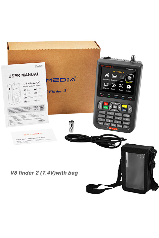 جهاز البحث عن الأقمار الصناعية GTMEDIA V8 Finder 2 DVB-S/S2X متوافق مع MPEG-2/4 H.264 (8 بت)
