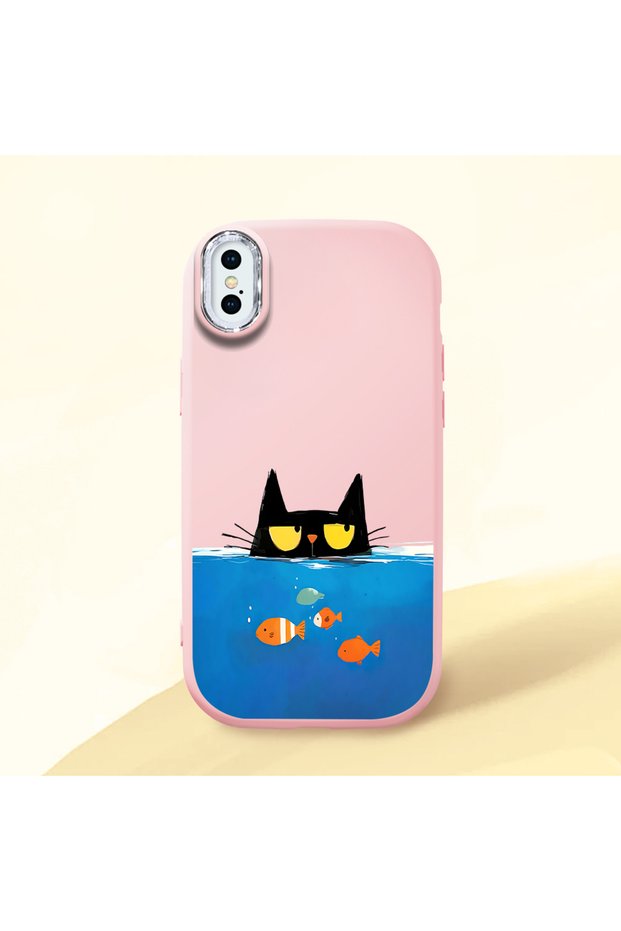 Pink Silicone Case with Shock-Absorbing Camera Protections Compatible with iPhone XS Max