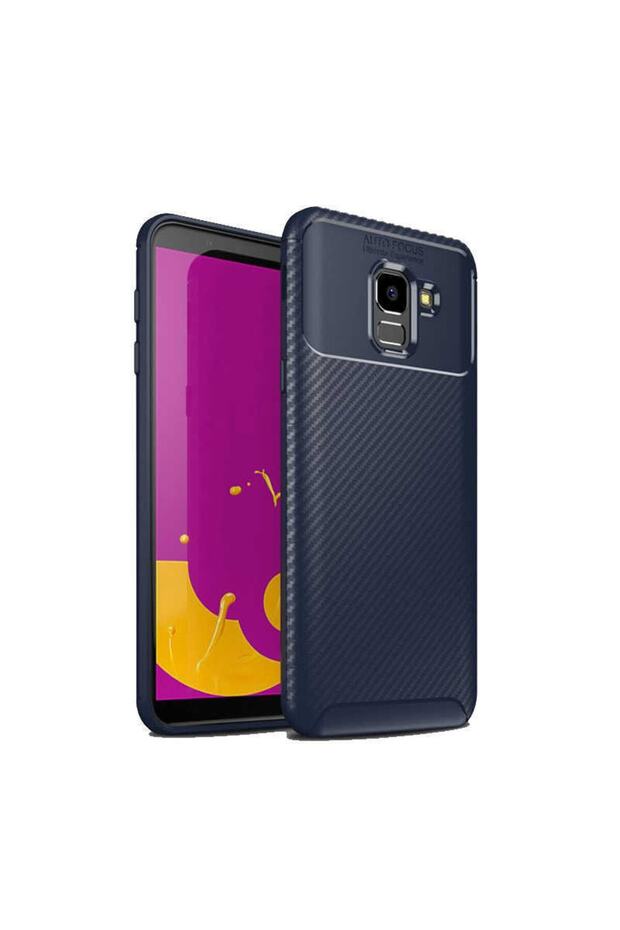 Case Compatible for Samsung Galaxy J6 Carbon Design Slim with Camera Lens Protection Cover