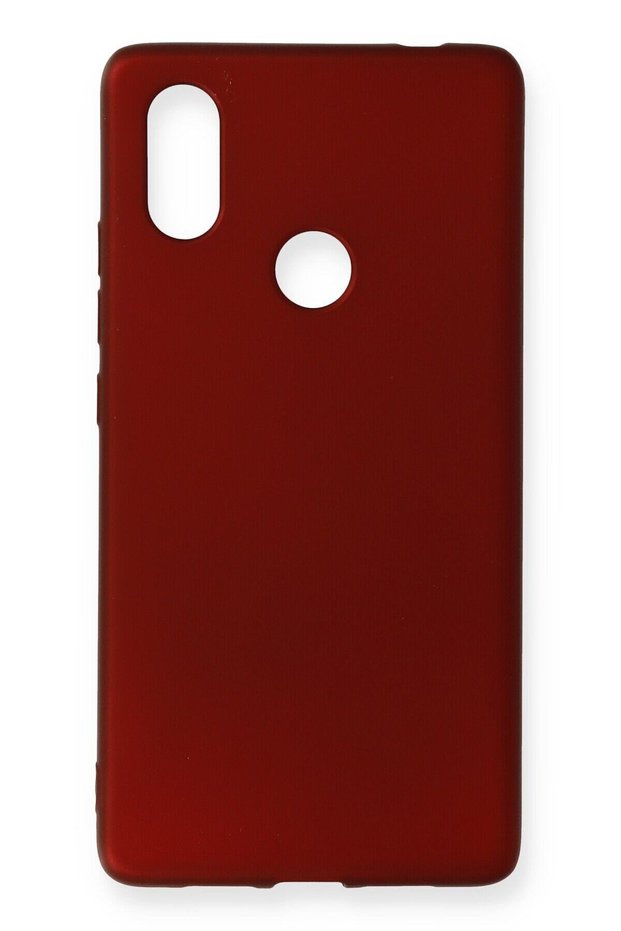 Compatible Case for Xiaomi Mi 8 Se Yumuaşk Colorful Flexible Premium Rubber Silicone - Claret Red