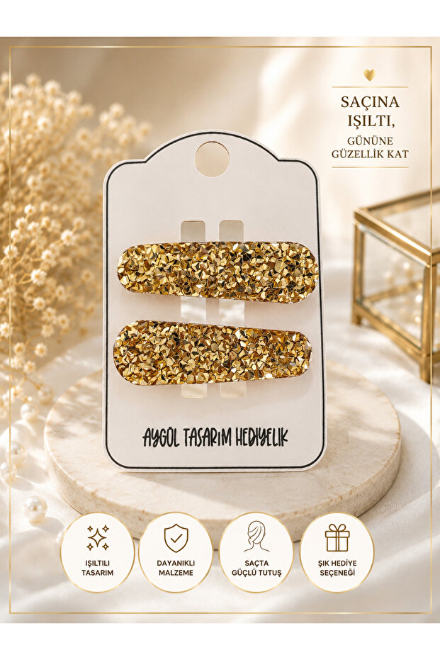 Epoxy Shiny Sequin 2-Piece Oval Buckle