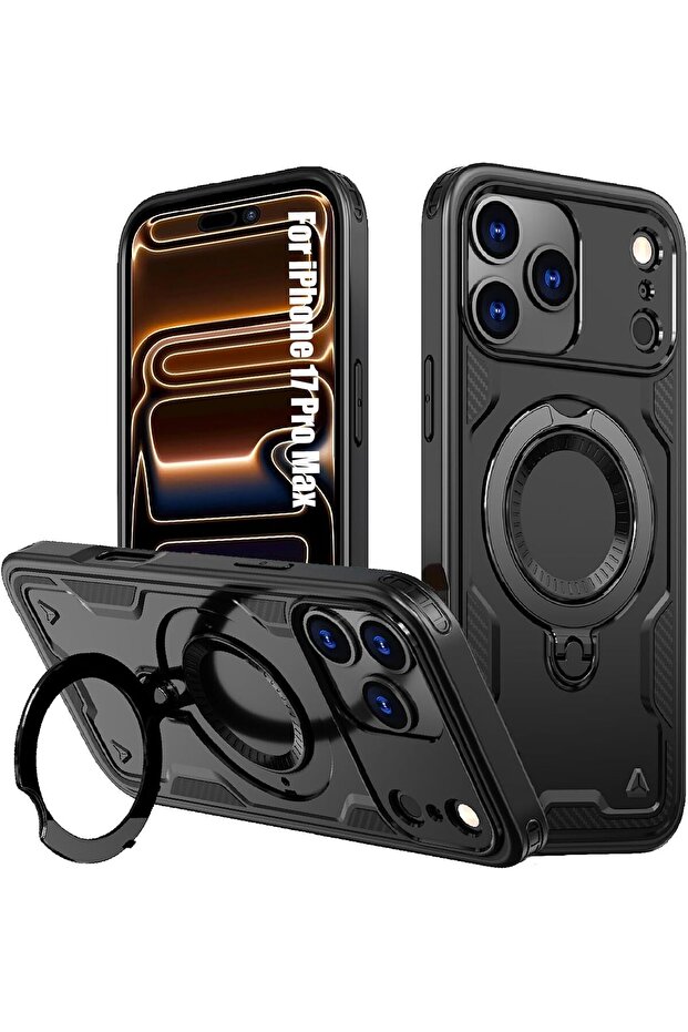 URBAN for iPhone 17 Pro Max Case[Compatible with MagSafe][360° Rotate Ring Stand][Military Grade P